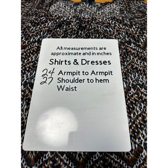 Lane Bryant Cheetah Zigzag Square Neck Elastic Sleeves Top Womens Size 22/24 - Picture 8 of 8